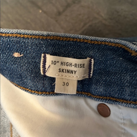 Madewell Dark Blue High Rise Skinny Jeans size 30 - Picture 4 of 4